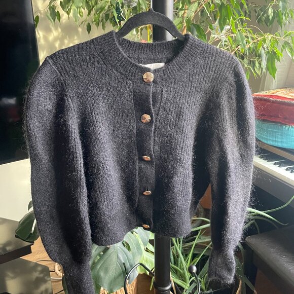 Black ba&sh Wool Cardigan - Picture 2 of 3